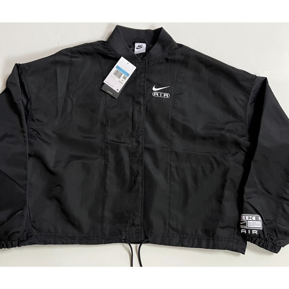 Nike Air Oversized Woven Bomber Jacket Black FN1908-010 Women’s Size M - Picture 2 of 16